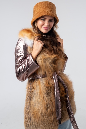 Куртка из меха лисицы Gold Fox комбинированная фото 14