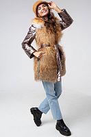 Куртка из меха лисицы Gold Fox комбинированная