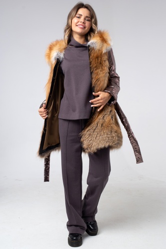 Куртка из меха лисицы Gold Fox комбинированная фото 15