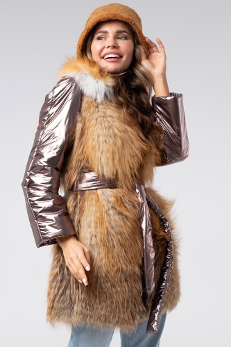 Куртка из меха лисицы Gold Fox комбинированная фото 13