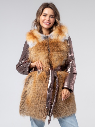 Куртка из меха лисицы Gold Fox комбинированная фото 4