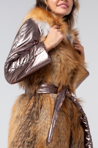 Куртка из меха лисицы Gold Fox комбинированная фото 7