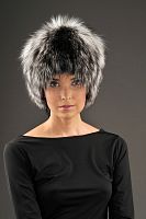 Женская шапка из меха лисицы "Причёска"