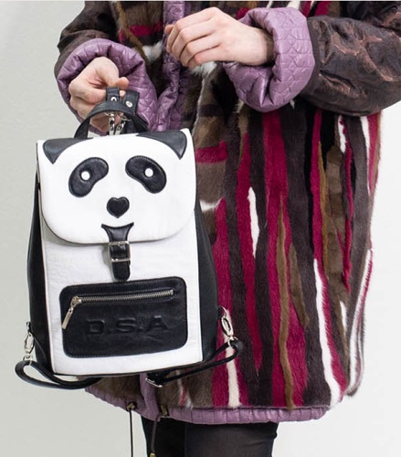 Рюкзак "Панда" из натуральной кожи фото 5