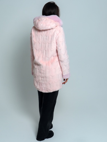 Куртка из меха норки розовая фото 4